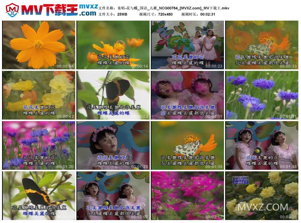 童唱-花与蝶_国语_儿歌_NCG00784